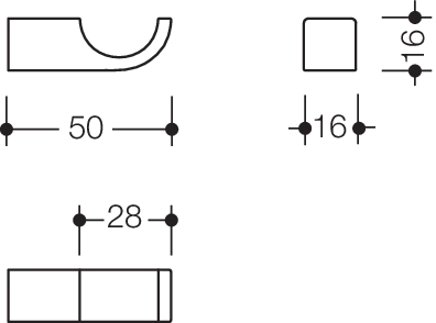 HEWI Handtuchhaken „System 800K“