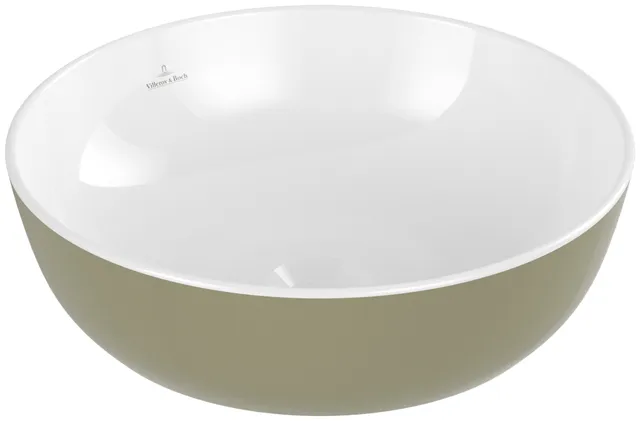 Villeroy & Boch Aufsatzwaschtisch aus TitanCeram „Artis“ ⌀ 430 mm in Sage Green