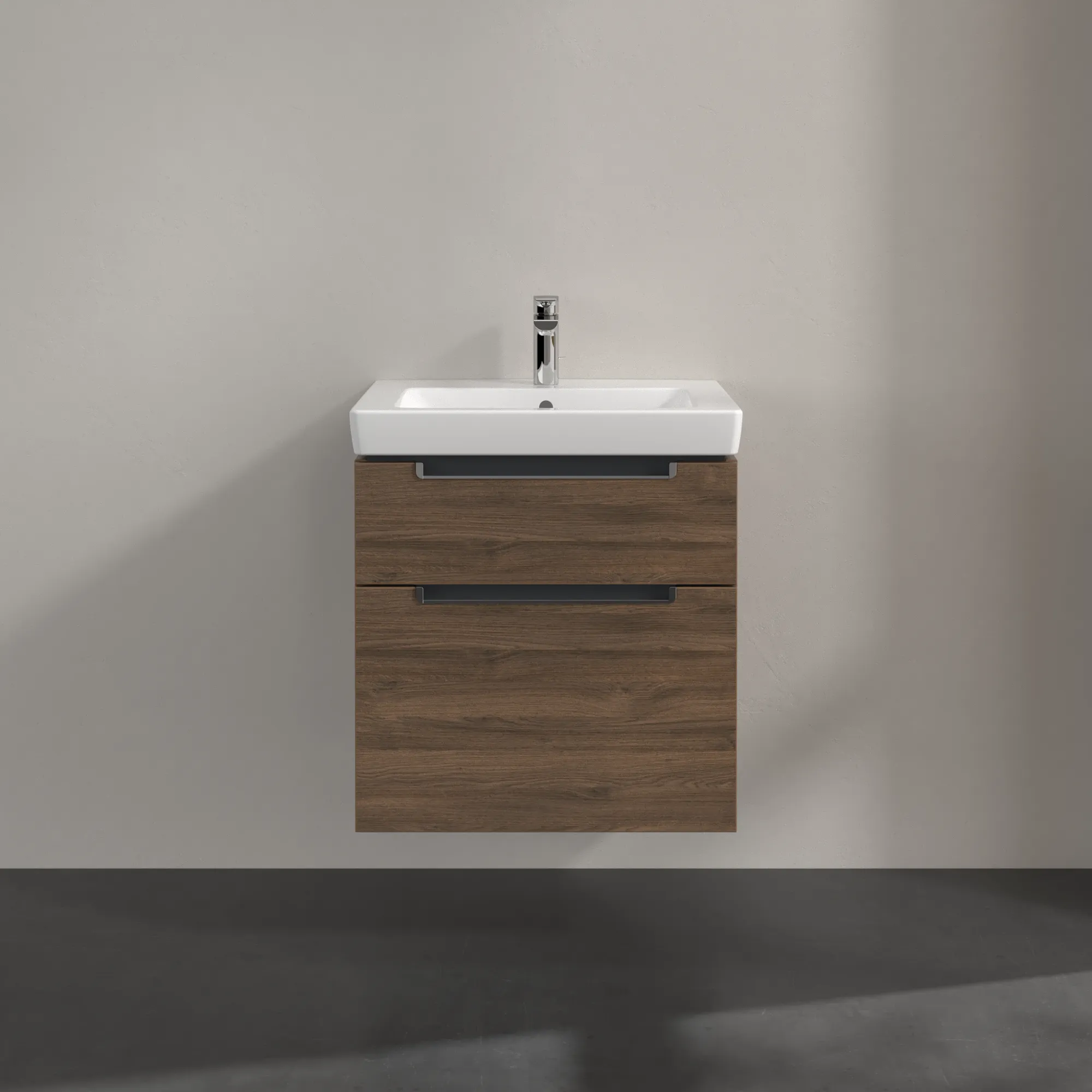 Villeroy & Boch Waschtischunterschrank „Subway 2.0“ 587 × 590 × 454 mm Arizona Oak, für Becken mittig, ohne Beleuchtung