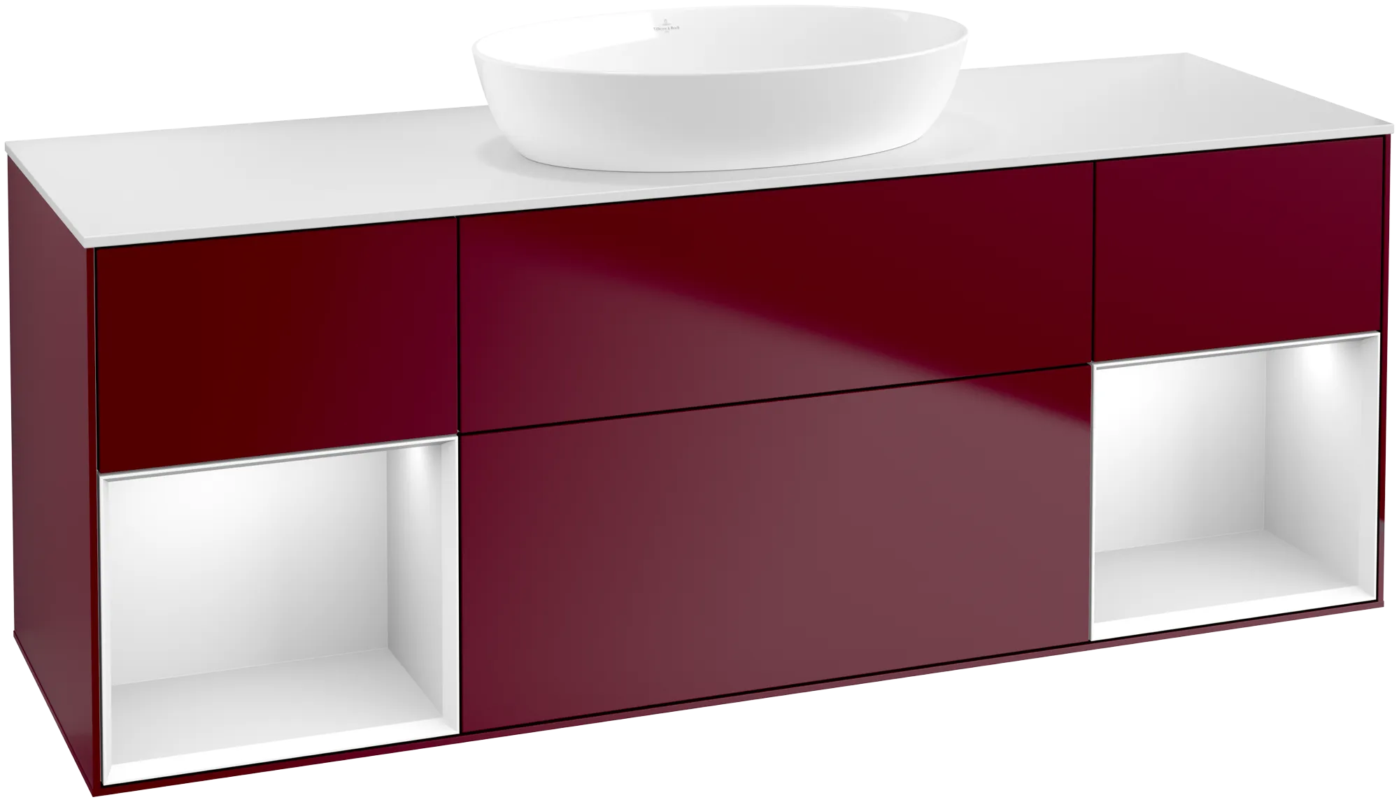 Villeroy & Boch Waschbeckenunterschrank Finion FD0, 1600x603x501mm, Eckig, Beleuchtet