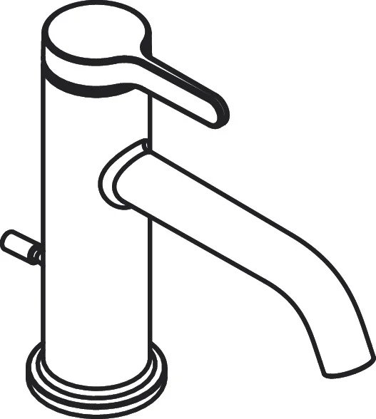 Hansgrohe AXOR One Einhebel-Waschtischmischer 70 mit Hebelgriff und Zugstangen-Ablaufgarnitur in Chrom, Ausladung 130 mm, Auslaufhöhe 70 mm