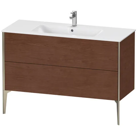 Duravit Waschtischunterschrank bodenstehend „XViu“ 121 × 59,4 × 48 cm in Amerikanischer Nussbaum