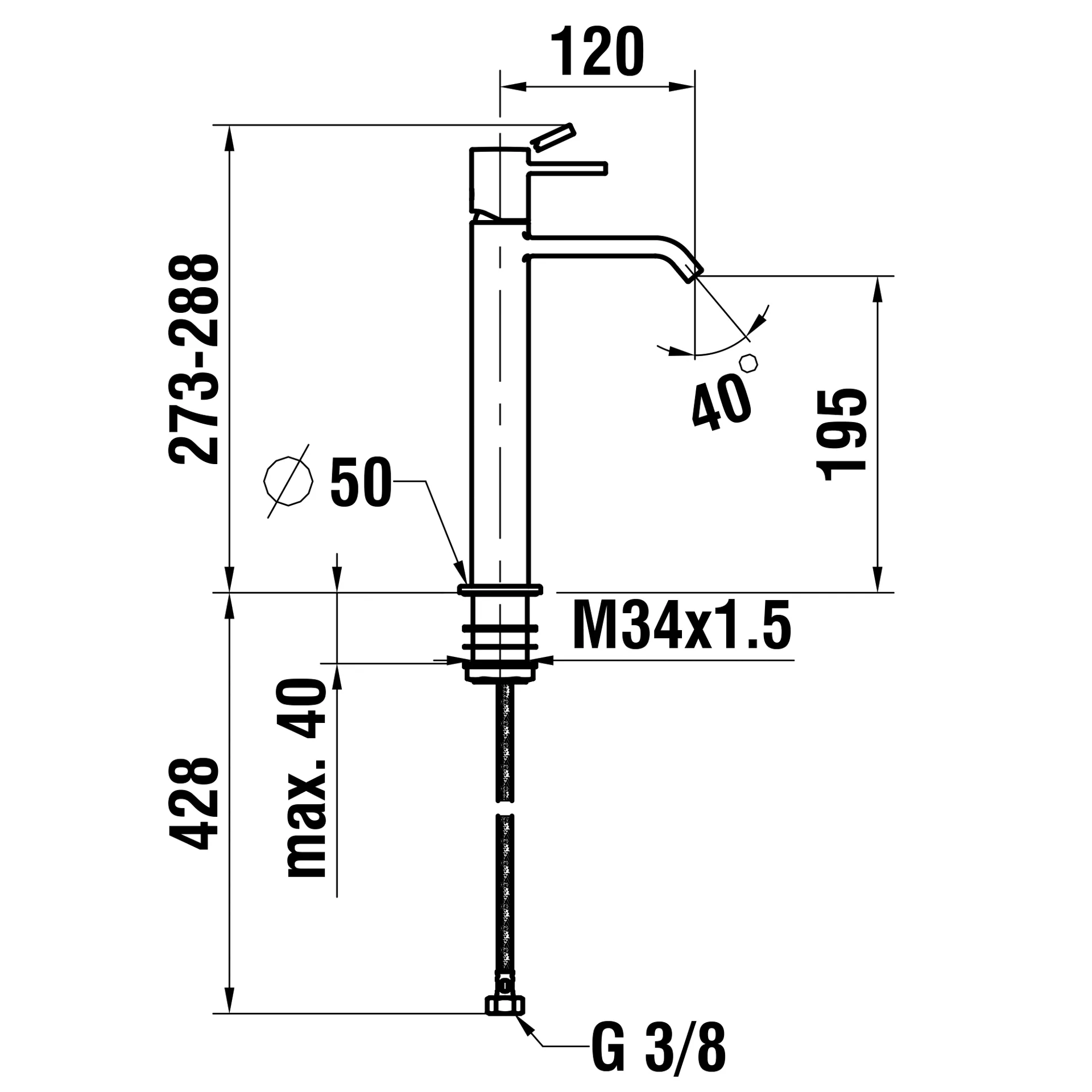 Laufen Einhebel-Waschtischmischer MEDA Festauslauf 120mm chrom Laufen Einhebel-Waschtischmischer MEDA Festauslauf 120mm chrom