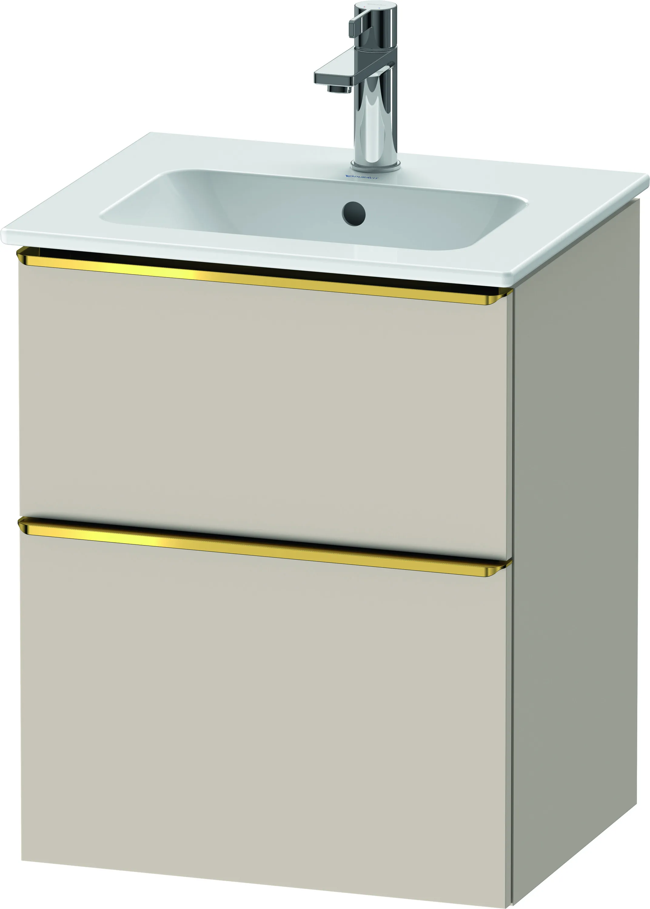 Duravit Waschtischunterschrank wandhängend „D-Neo“ 51 × 62,5 × 40,2 cm Taupe Matt