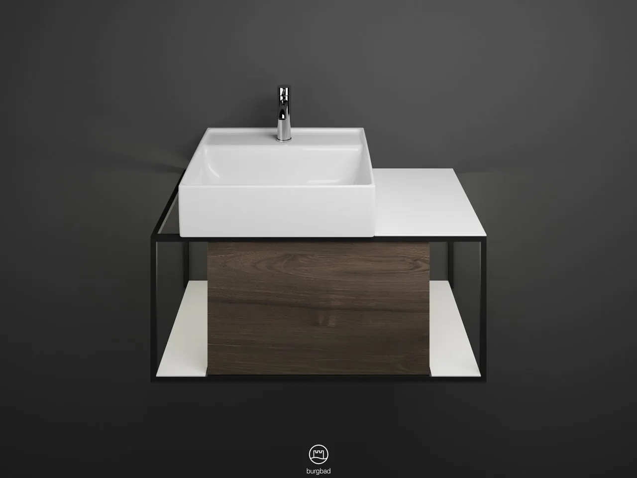 burgbad Junit Keramik-Aufsatzwaschtisch inkl. Waschtischunterschrank burgbad Junit Keramik-Aufsatzwaschtisch inkl. Waschtischunterschrank