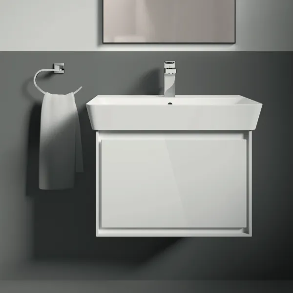 Waschtischarmatur Edge, 5 l/min., mit Ablaufgarnitur, Ausladung 125mm, Chrom Waschtischarmatur Edge, 5 l/min., mit Ablaufgarnitur, Ausladung 125mm, Chrom