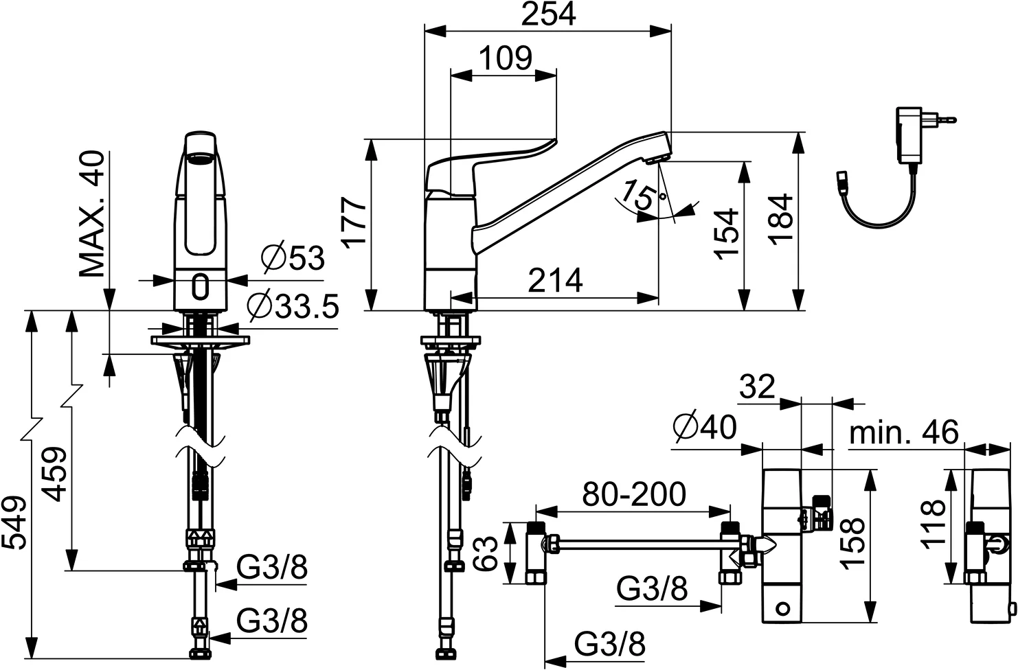 HansaCARE 4613 Küchenarmatur, Bluetooth, 214 mm Ausladung HansaCARE 4613 Küchenarmatur, Bluetooth, 214 mm Ausladung