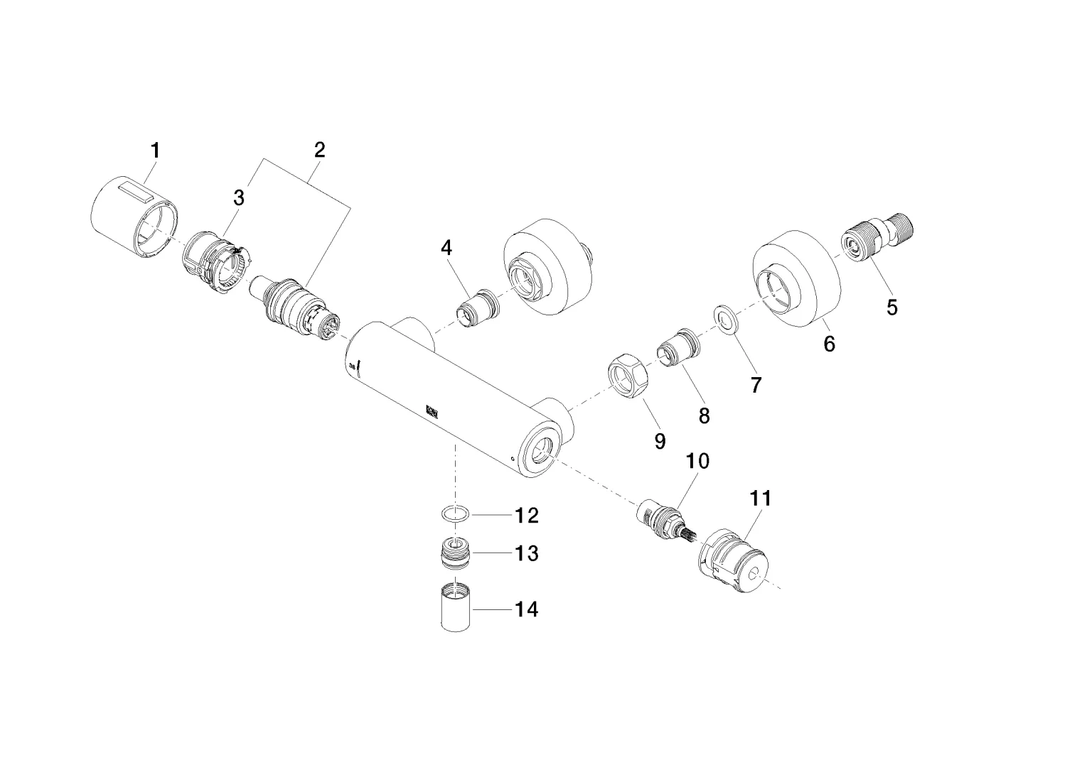 Brause-Thermostat für Wandmontage SERIENNEUTRAL Chrom 34443979