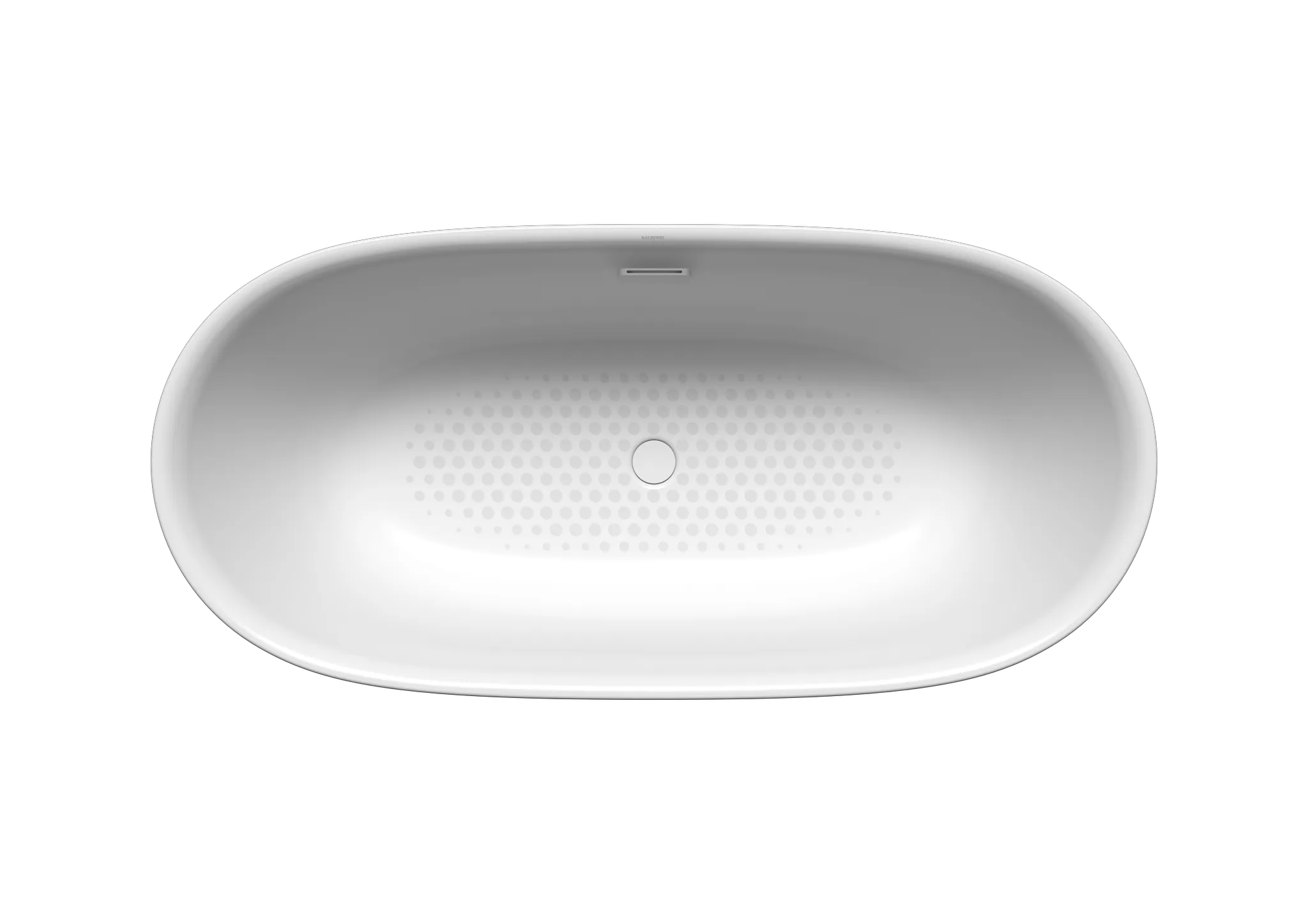 Kaldewei Badewanne „Meisterstück Oyo Duo“ freistehend 1630 × 770 mm, Mittelablauf mit Überlauf, in alpinweiß