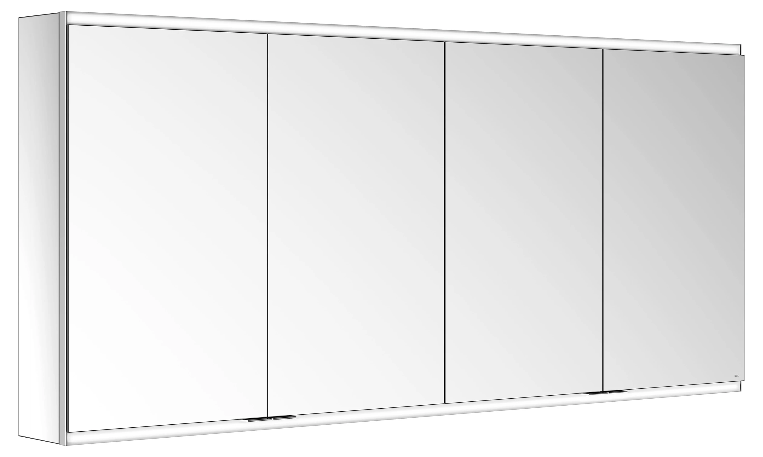KEUCO Royal Modular 2.0 Spiegelschrank beleuchtet Wandvorbau, 4 Steckdosen, 1600 x 700 x 160 mm, silber-eloxiert