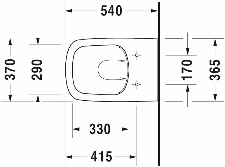 Set WC „DuraStyle“ 37 × 35 × 54 cmTiefspüler mit WonderGliss und Duravit WC-Sitz „DuraStyle“ 35,9 × 43,3 × 4,3 cm Scharniere Edelstahl