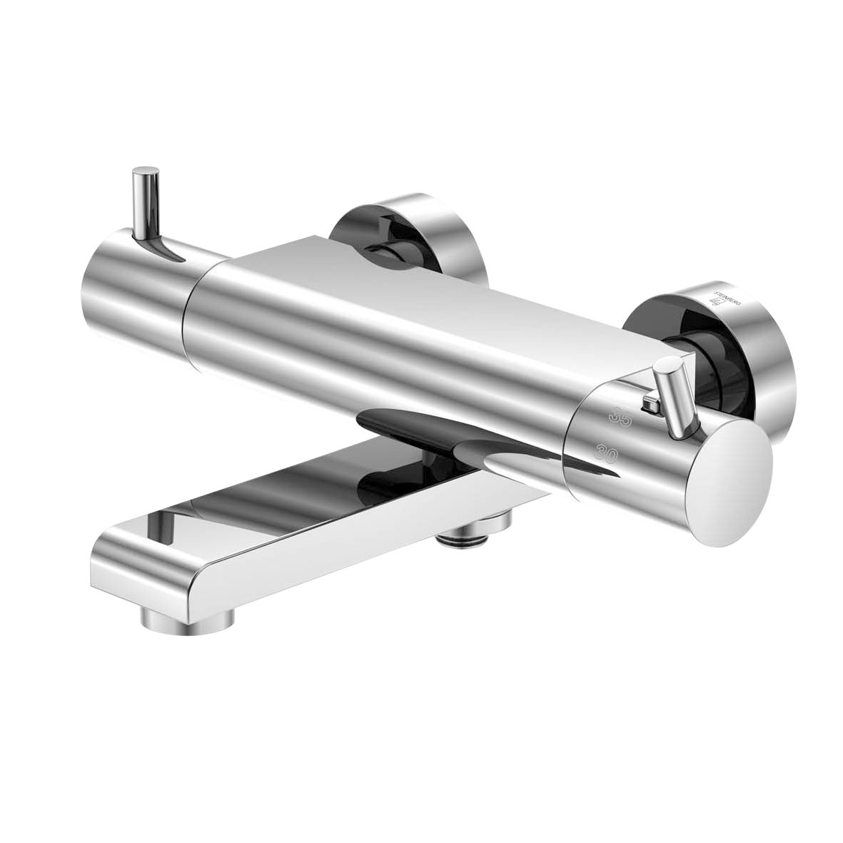 Serie 100 Wanne/Brause-Aufputzthermostat mit schwenkbaren Auslauf und integriertem Umsteller chrom Serie 100 Wanne/Brause-Aufputzthermostat mit schwenkbaren Auslauf und integriertem Umsteller chrom