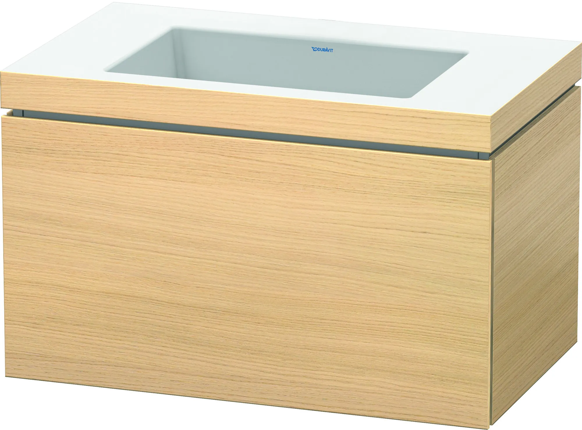 Duravit Möbelset c-shaped Set wandhängend wandhängend „L-Cube“ 80 × 50 × 48 cm Mediterrane Eiche
