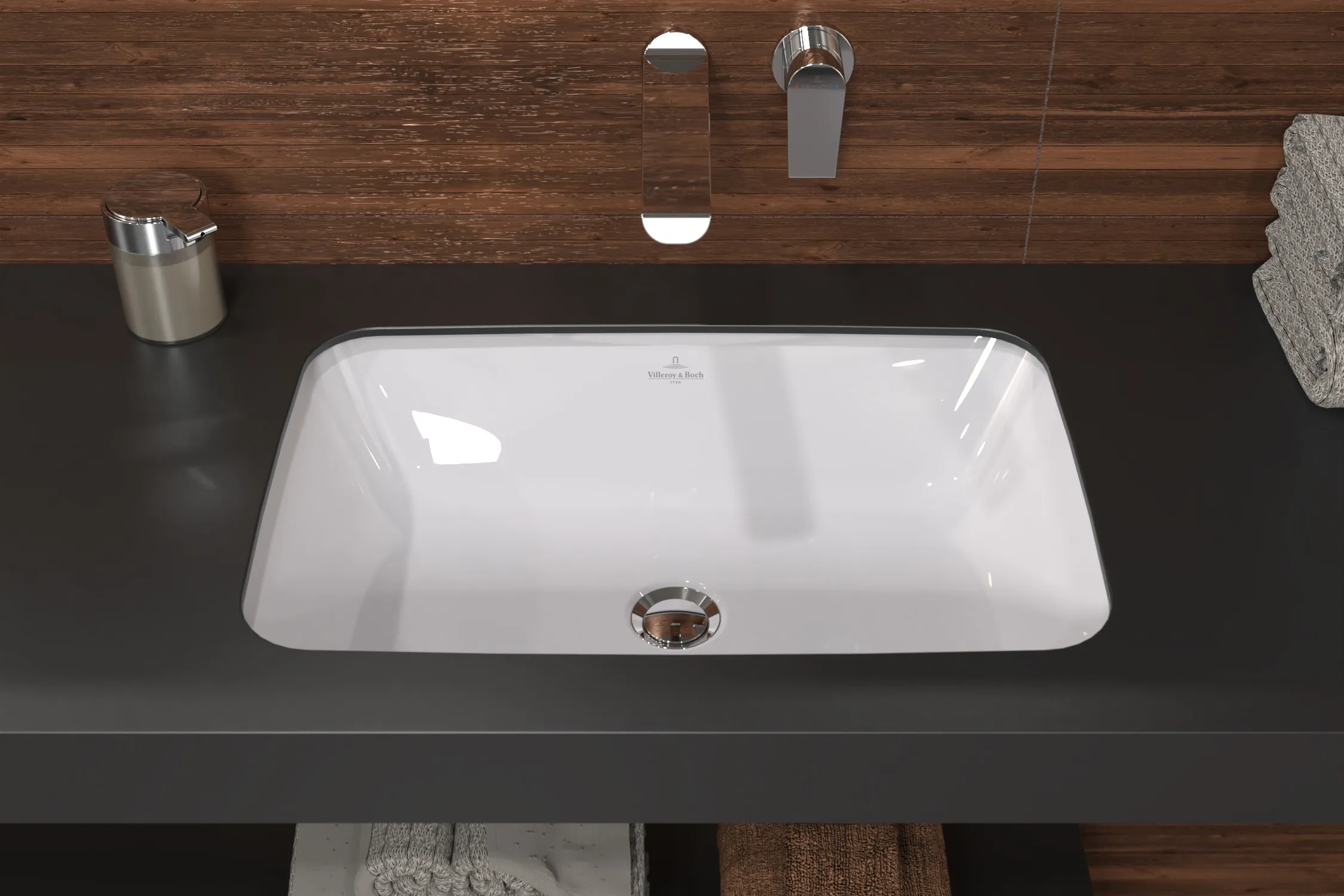 Villeroy & Boch Unterbauwaschtisch „Architectura“ 630 × 430 × 175 mm, ohne Hahnlochbohrung in Weiß Alpin Villeroy & Boch Unterbauwaschtisch „Architectura“ 630 × 430 × 175 mm, ohne Hahnlochbohrung in Weiß Alpin