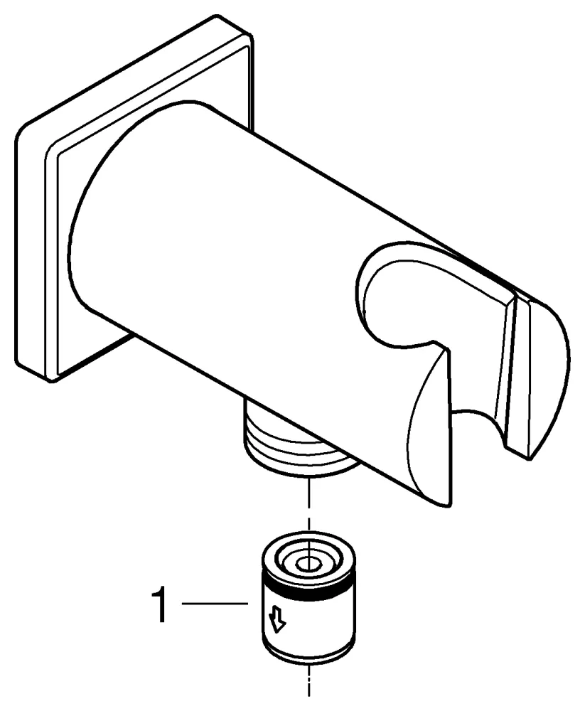 Wandabgangsbogen Rainshower 26659, mit Halter, eckige Rosette, Außengewinde 1/2'', Ganzmetallgehäuse, Eigensicher gegen Rückfließen, chrom Wandabgangsbogen Rainshower 26659, mit Halter, eckige Rosette, Außengewinde 1/2'', Ganzmetallgehäuse, Eigensicher gegen Rückfließen, chrom