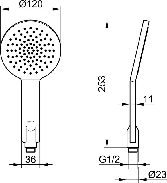 Edition 11 51180010300 Handbrause mit Normalstrahl verchromt