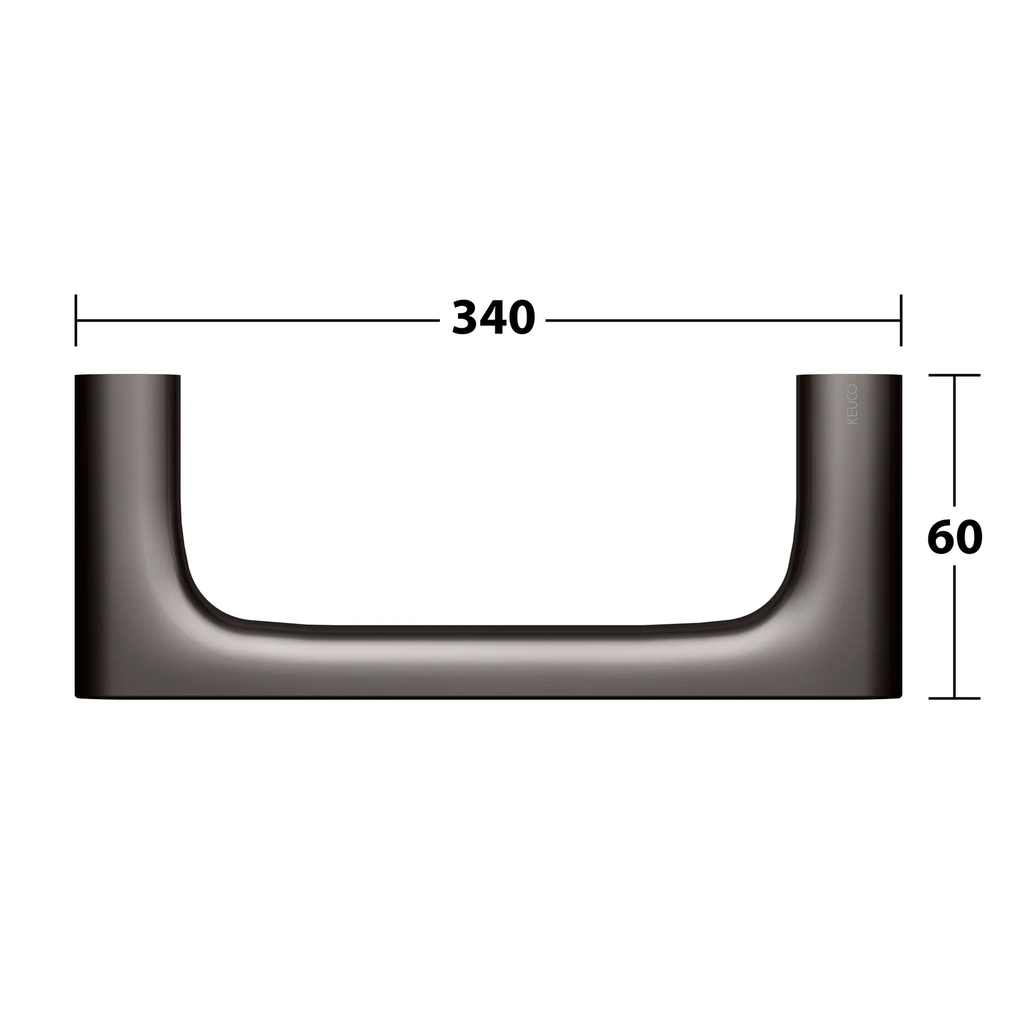 Edition 400 Handtuchring 250 mm Titanschwarz gebürstet