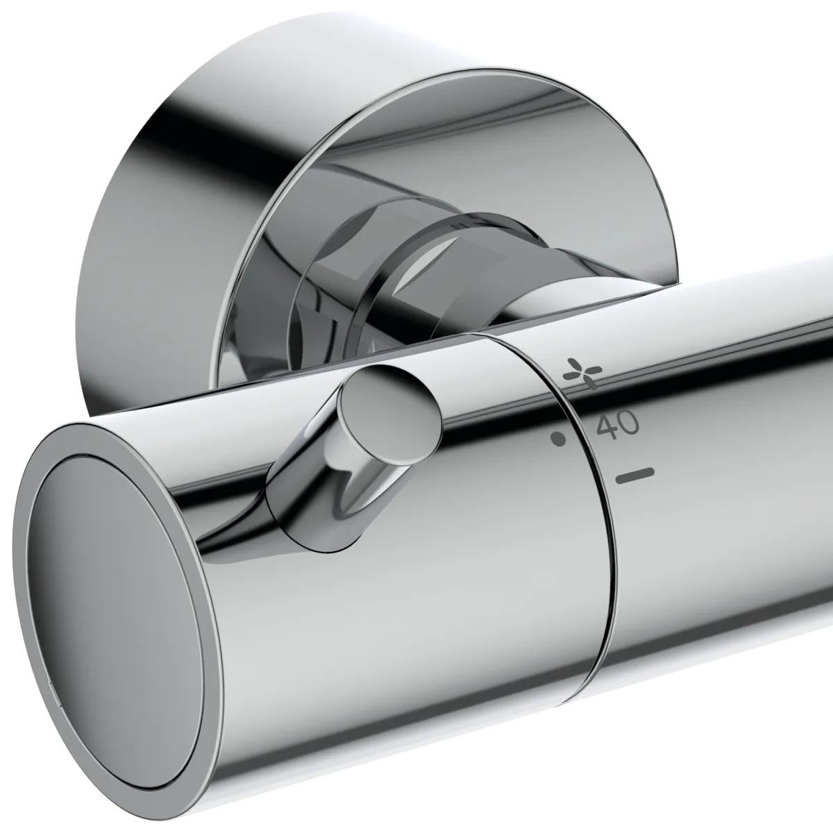 Ideal Standard Ceratherm T125 Duschsystem mit Badethermostat Pin-Griffe Chrom Ideal Standard Ceratherm T125 Duschsystem mit Badethermostat Pin-Griffe Chrom