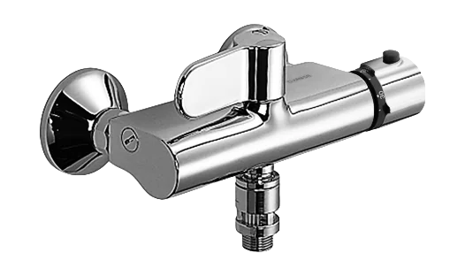 HansaTEMPRA Duscharmatur mit Thermostat und Sicherungseinrichtung DN15 Chrom