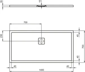 Ideal Standard Duschwanne „UltraFlatEvo“