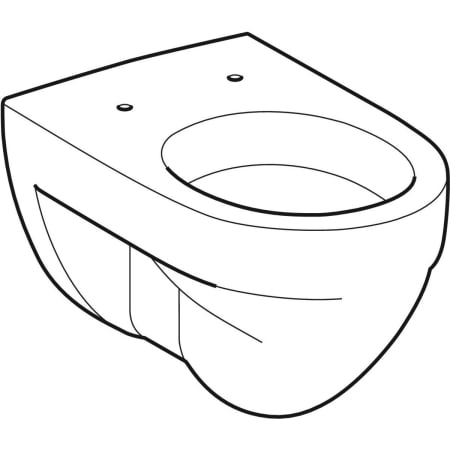 Wand-Flachspül-WC „Renova“ 35,5 × 34 × 54 cm, mit Spülrand