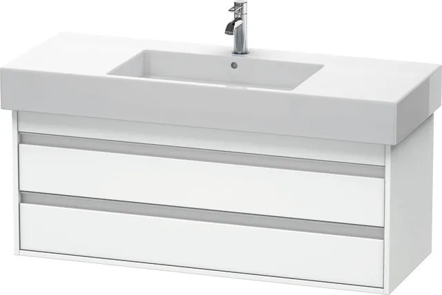 Duravit Waschtischunterschrank wandhängend „Ketho“ 120 × 48 × 45,5 cm Weiß Matt