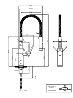 Villeroy & Boch Küchenarmatur „Steel Expert 2.0“ Ausladung 185 mm