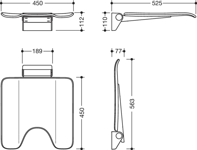 Klappsitz des Systems 900, Wandkonsole aus Edelstahl, PVD, Sitzfläche mit Hygieneausschnitt aus strukturiertem Kunststoff, weiß, Sitzfläche 450 mm breit, 450 mm tief, in Farbe CK (messing glänzend) Klappsitz des Systems 900, Wandkonsole aus Edelstahl, PVD, Sitzfläche mit Hygieneausschnitt aus strukturiertem Kunststoff, weiß, Sitzfläche 450 mm breit, 450 mm tief, in Farbe CK (messing glänzend)