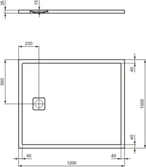 Ideal Standard Duschwanne „UltraFlatEvo“
