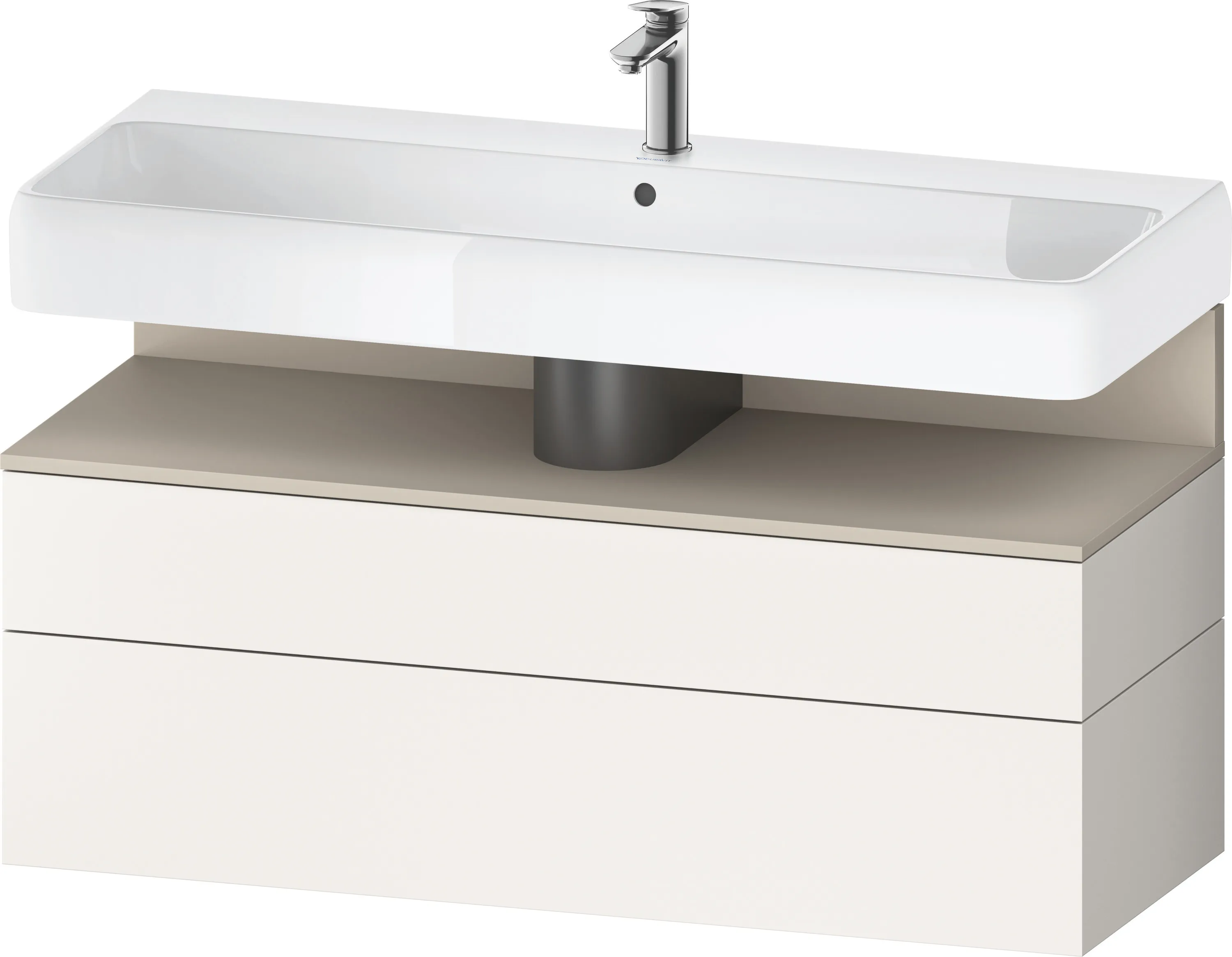 Duravit Waschtischunterschrank wandhängend „Qatego“ 119 × 59 × 47 cm in, mit Beleuchtung Duravit Waschtischunterschrank wandhängend „Qatego“ 119 × 59 × 47 cm in, mit Beleuchtung