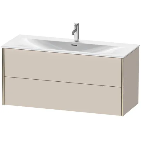 Duravit Waschtischunterschrank wandhängend „XViu“ 121 × 55,7 × 48 cm in Taupe Matt