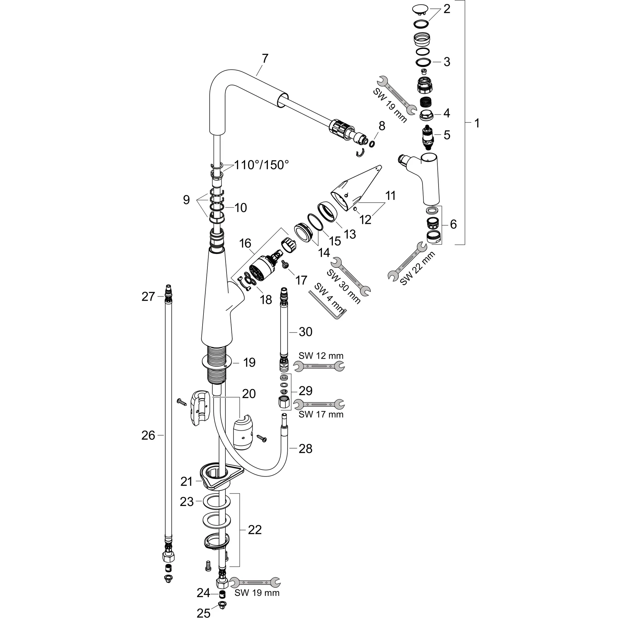 Talis Select M51 Einhebel-Küchenmischer 300, Eco, Ausziehauslauf, 1jet Chrom Talis Select M51 Einhebel-Küchenmischer 300, Eco, Ausziehauslauf, 1jet Chrom