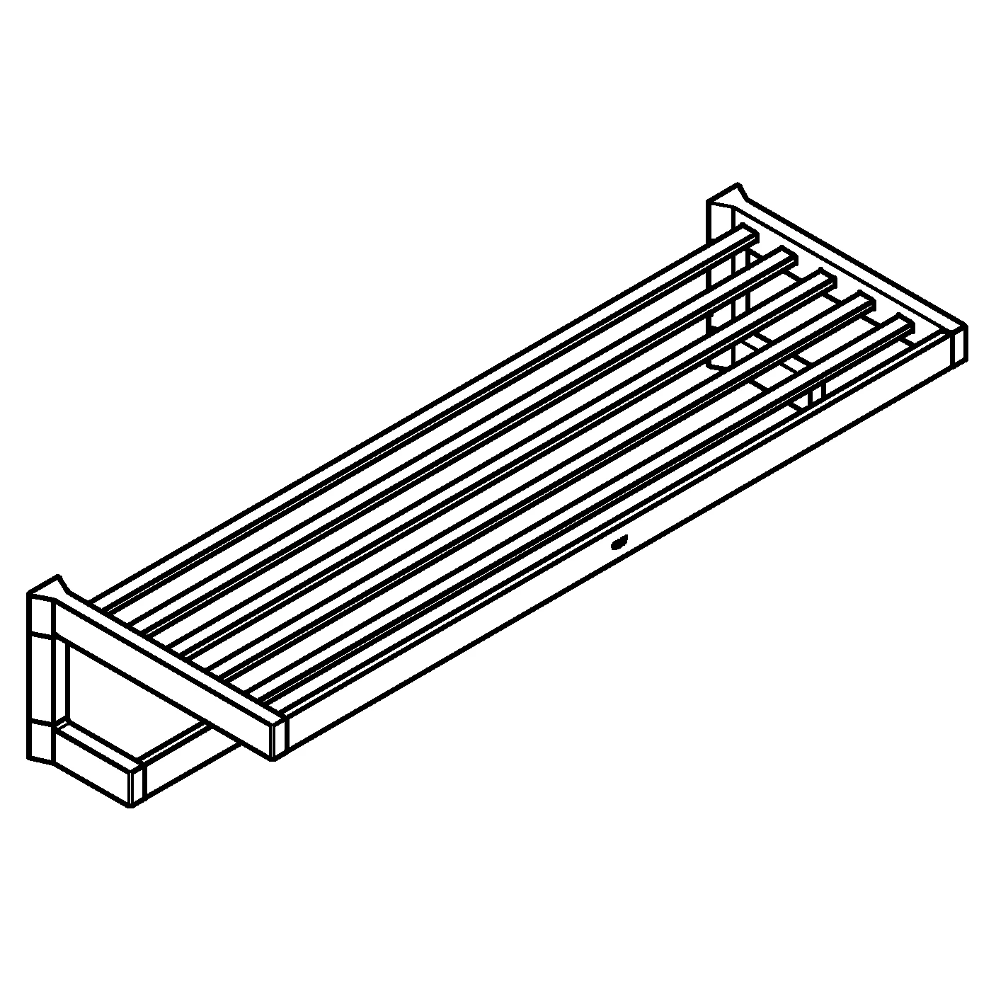 Multi-Badetuchhalter Selection Cube 40804, 600 mm, chrom