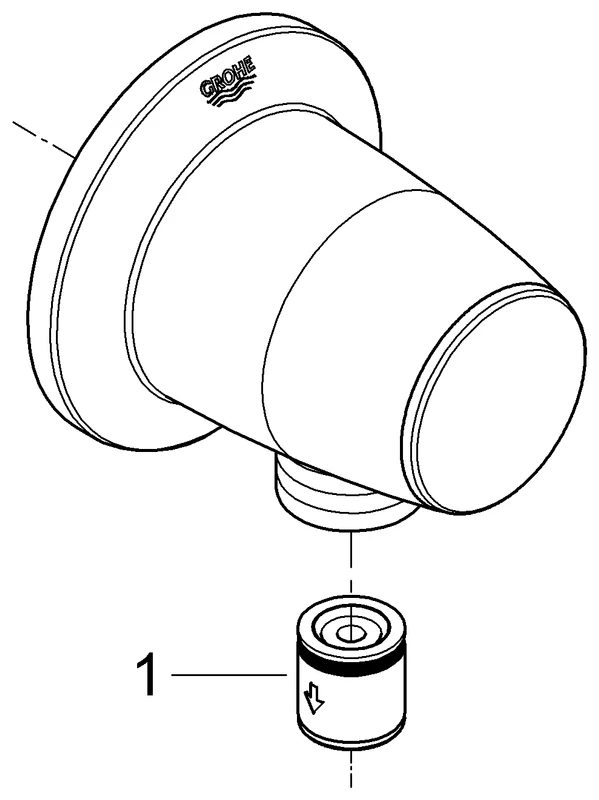 Wandanschlussbogen Movario 28405, eigensicher, chrom