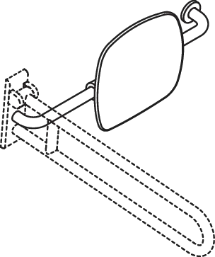 Rückenstütze Fb 90, WA 150mm,rechts zur Befest.an Wand-/SK-Griff reinweiß Rückenstütze Fb 90, WA 150mm,rechts zur Befest.an Wand-/SK-Griff reinweiß