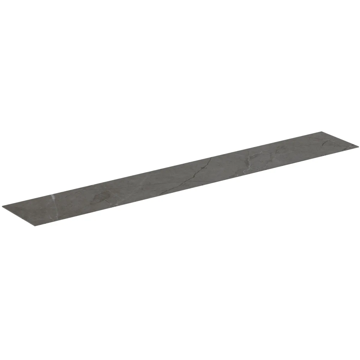 Waschtischplatte Conca, aus Keramik, 2387x373x6mm, Marmor Noir Desir