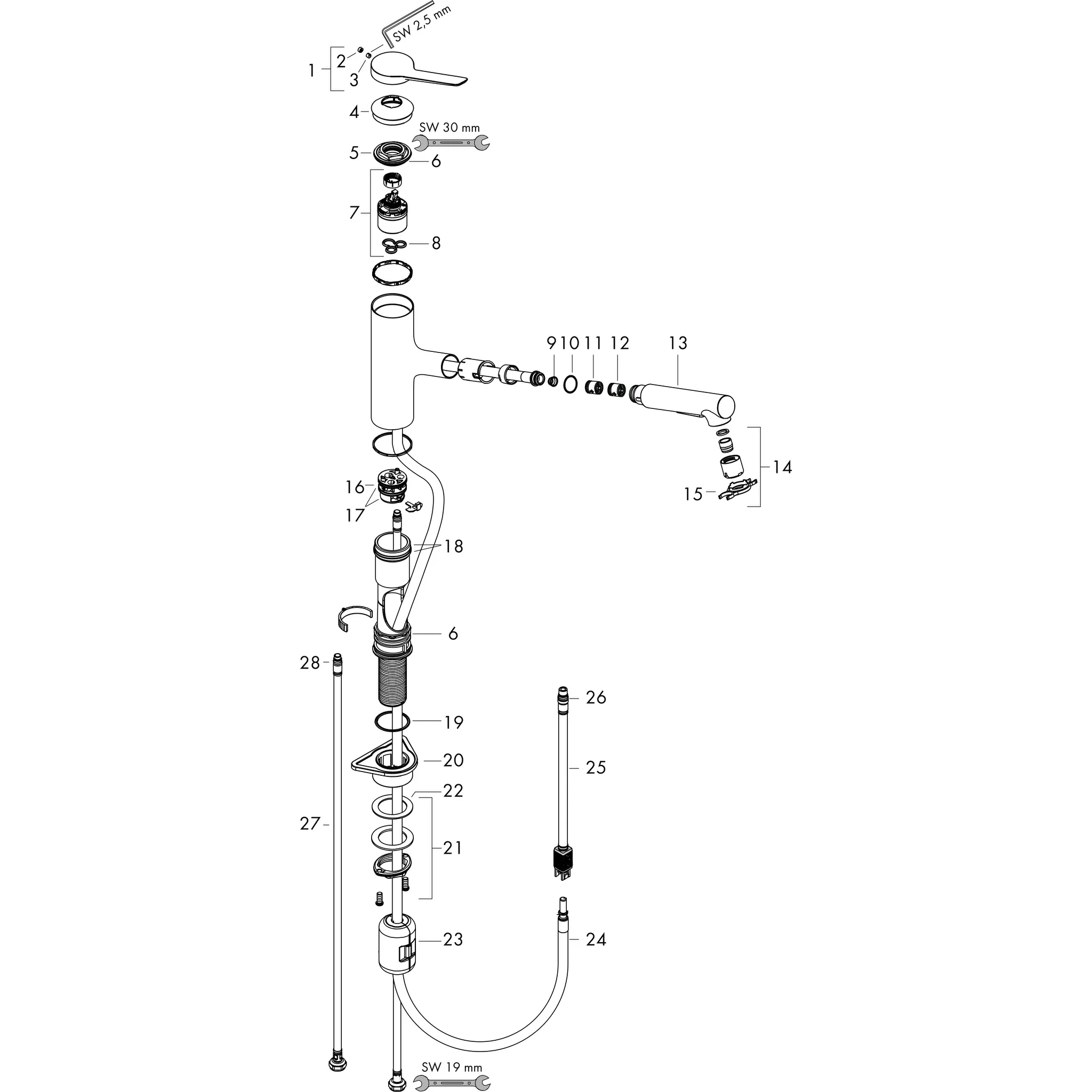 Hansgrohe Zesis M33 Einhebel-Küchenmischer 150, Metall Ausziehbrause Pro 2jet, Mattschwarz