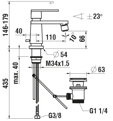 Laufen THE NEW CLASSIC HF900510 Bidetmischer, Einhebel, Festauslauf, Ausladung 121 mm, chrom Laufen THE NEW CLASSIC HF900510 Bidetmischer, Einhebel, Festauslauf, Ausladung 121 mm, chrom