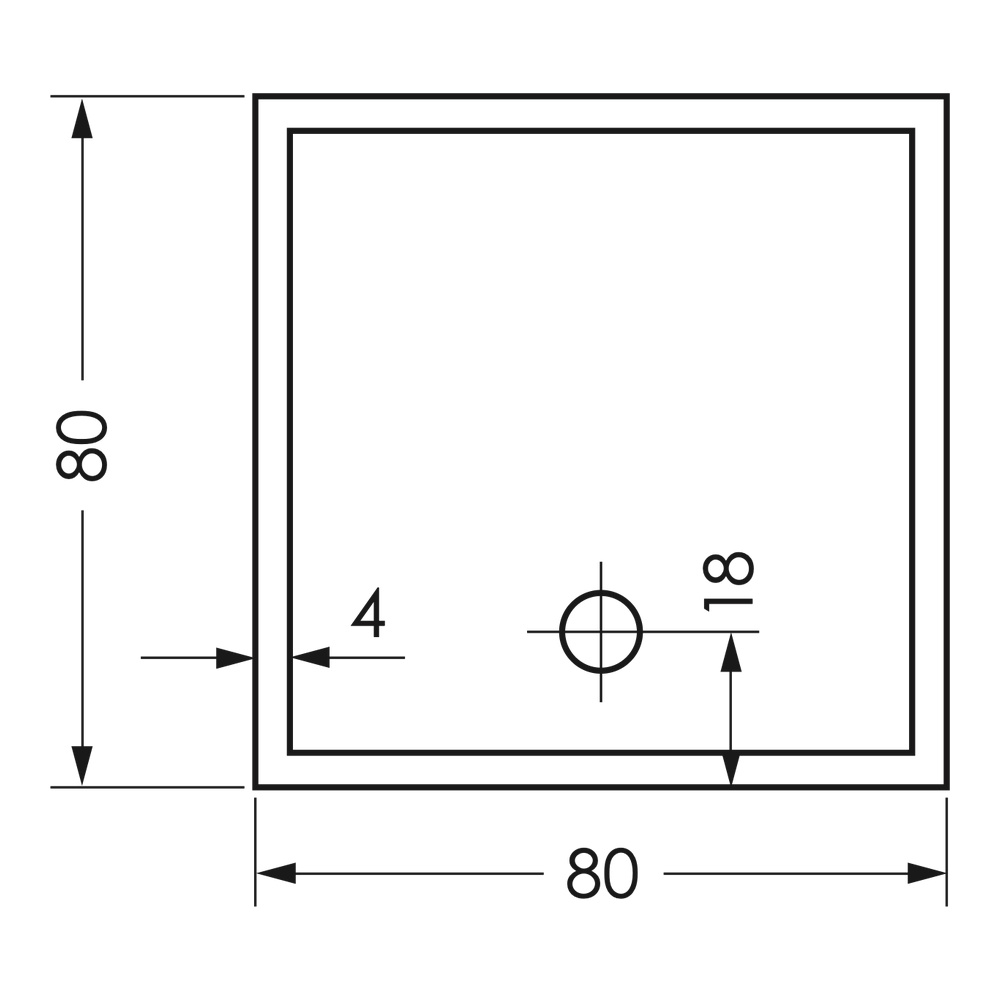 repaBAD quadrat Duschwanne „Wien“ 800 × 800 mm ohne Oberflächenbeschichtung repaBAD quadrat Duschwanne „Wien“ 800 × 800 mm ohne Oberflächenbeschichtung
