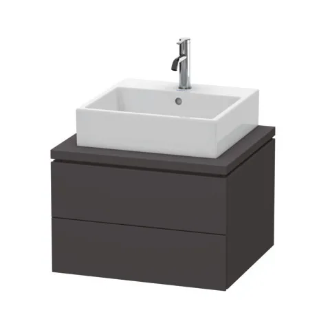 Duravit Waschtischunterschrank wandhängend „L-Cube“ 62 × 40 × 54,7 cm Graphit Supermatt Duravit Waschtischunterschrank wandhängend „L-Cube“ 62 × 40 × 54,7 cm Graphit Supermatt
