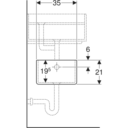 Gipsfangbecken Unterteil „Publica“ 25 × 21 × 35 cm in weiß alpin Gipsfangbecken Unterteil „Publica“ 25 × 21 × 35 cm in weiß alpin