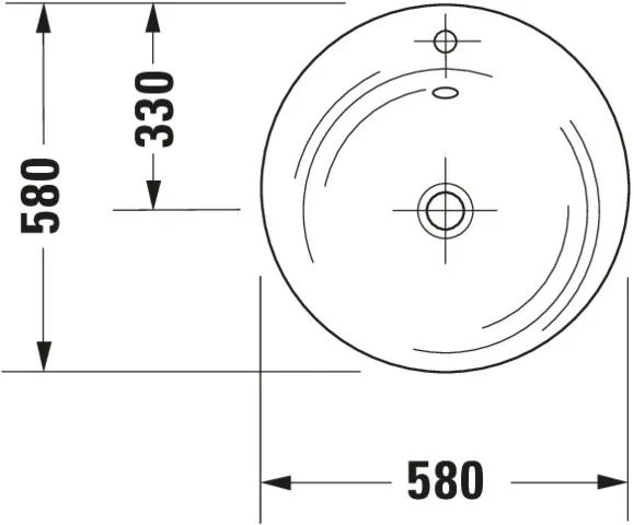 Einbauwaschtisch „Starck 1“, mit Überlauf, Hahnlochposition mittig Einbauwaschtisch „Starck 1“, mit Überlauf, Hahnlochposition mittig