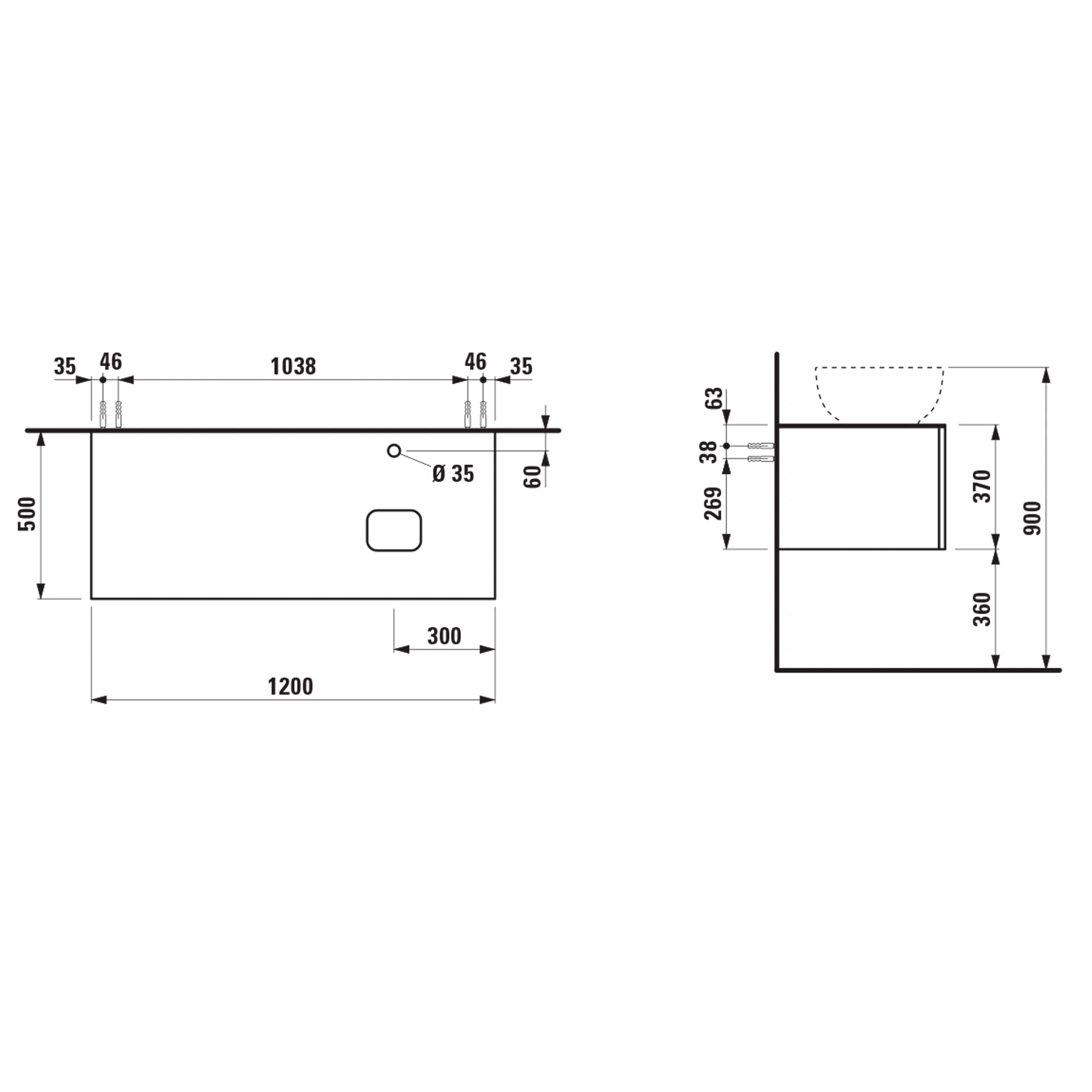 Laufen Schubladenelement „Ilbagnoalessi“ 1200 × 370 × 500 mm Eiche hell, mit Hahnlochbohrung, rechts Laufen Schubladenelement „Ilbagnoalessi“ 1200 × 370 × 500 mm Eiche hell, mit Hahnlochbohrung, rechts