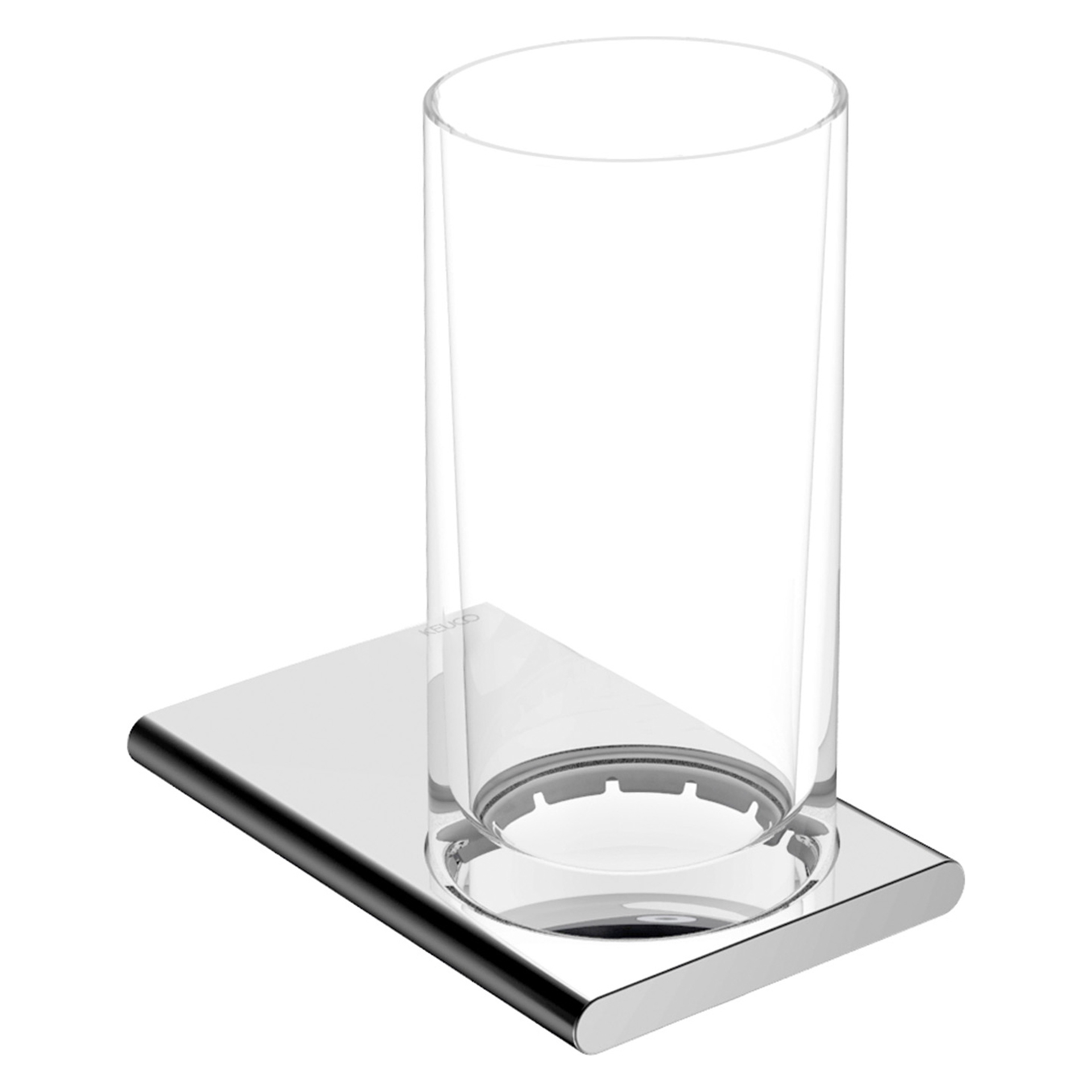 Edition 400 11550139000 Glashalter mit Echtkristall-Glas Schwarzchrom gebürstet