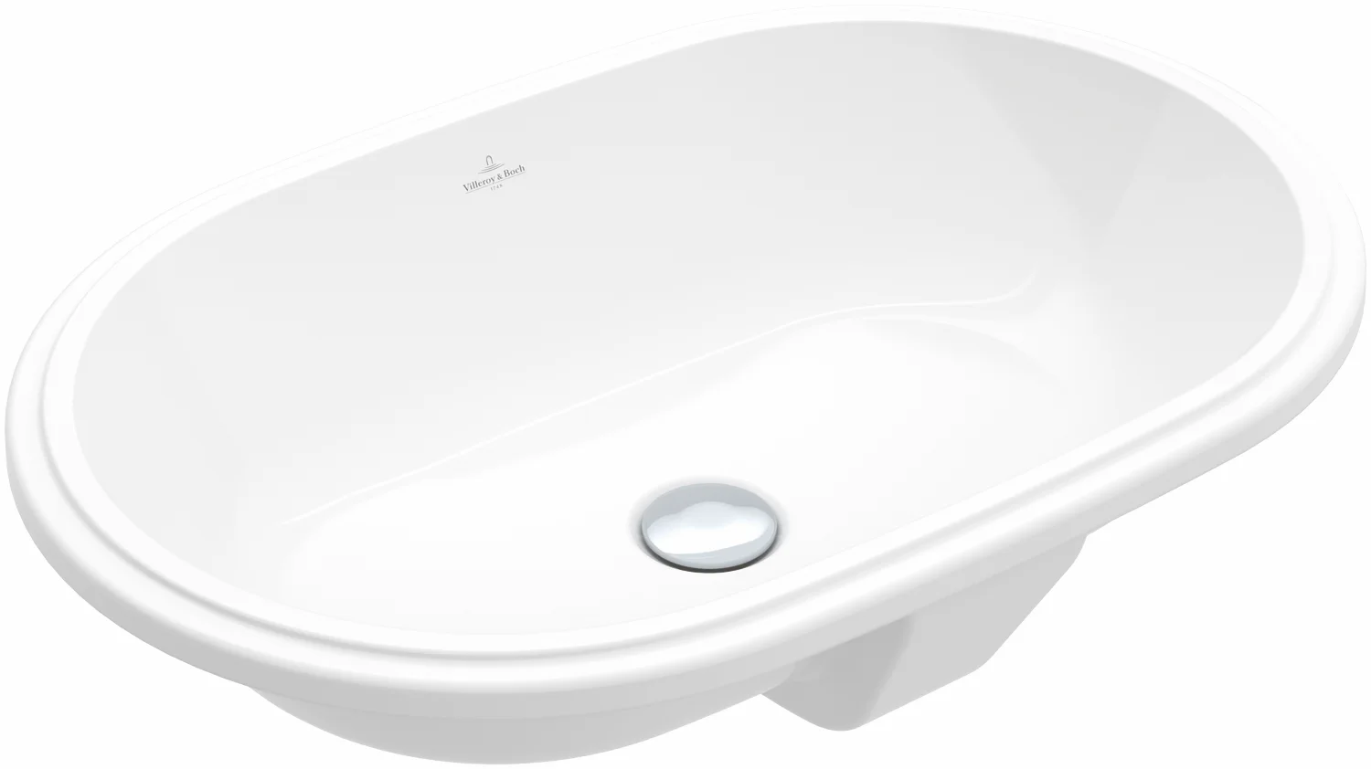Villeroy & Boch Unterbauwaschbecken Architectura, oval, weiß Alpin, 430x630x175 mm