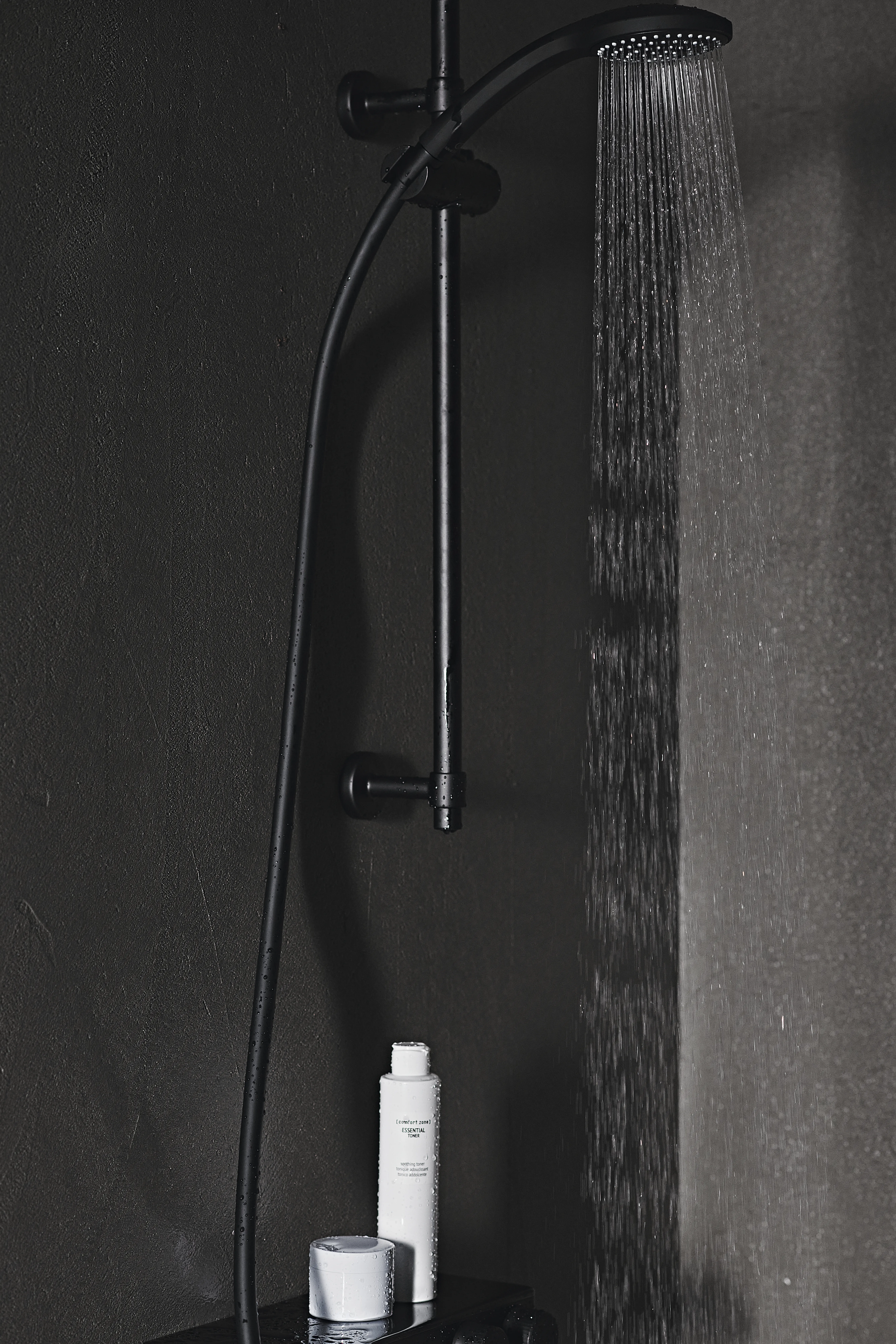 Brausekombination Idealrain 600mm 1-Funktion-Handbrause 100mm Silk Black