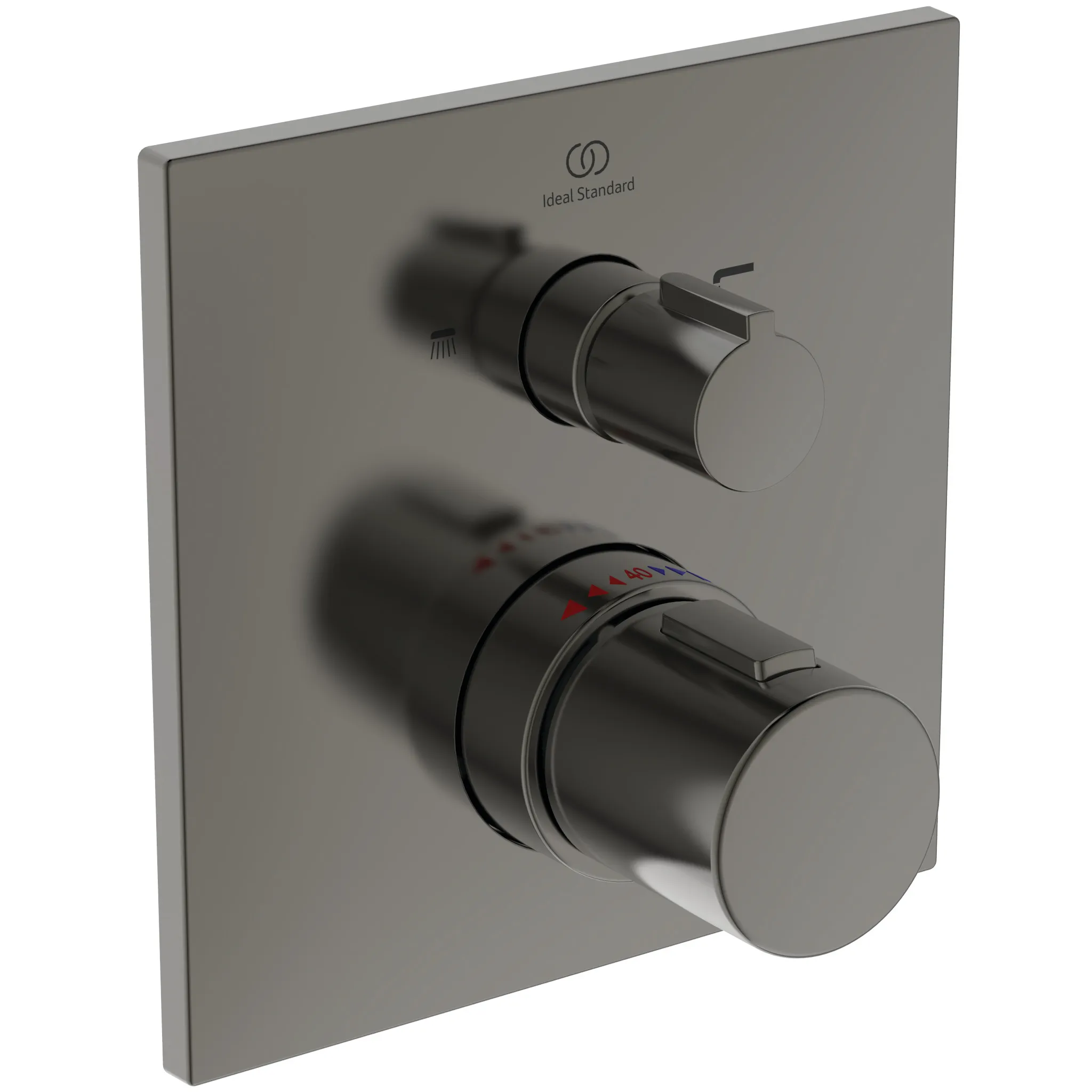 Badethermostat Unterputz Ceratherm C100, Bausatz 2, DIN EN 1717, Rosette 163x163mm, Brushed Gold Badethermostat Unterputz Ceratherm C100, Bausatz 2, DIN EN 1717, Rosette 163x163mm, Brushed Gold