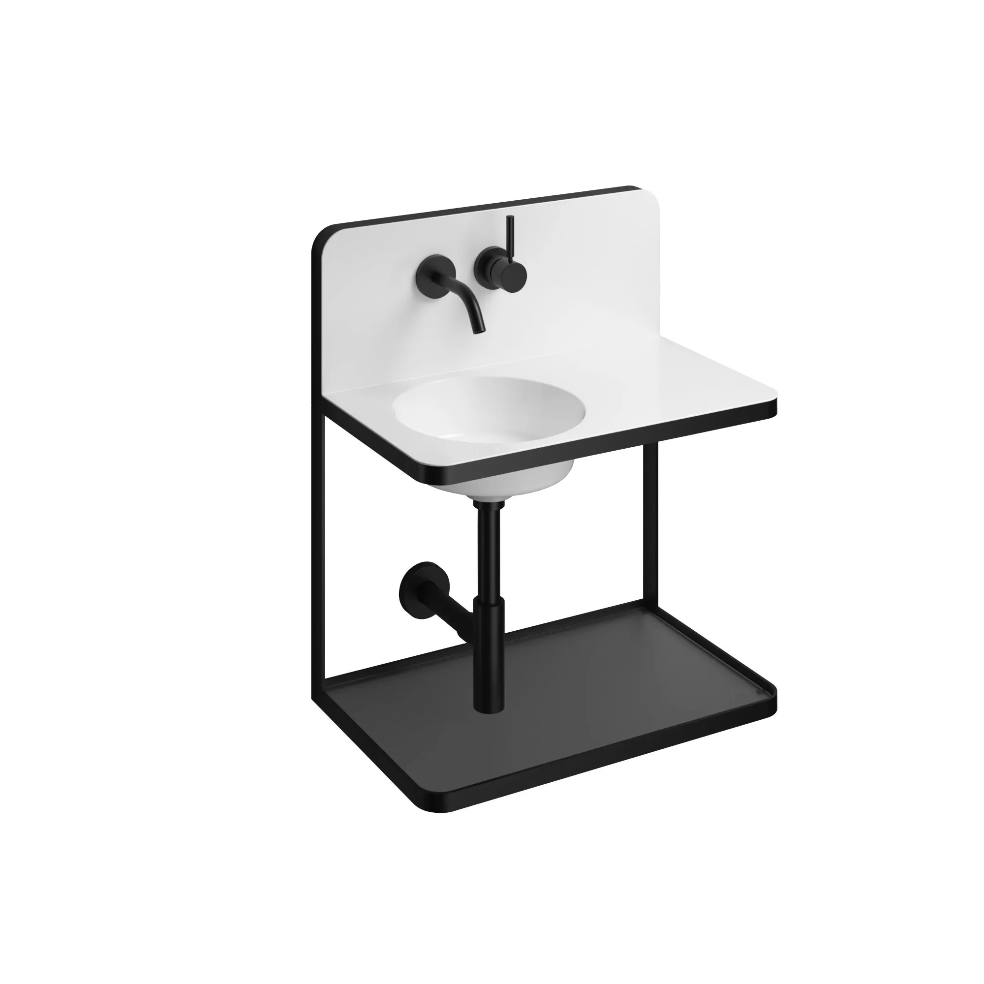 Alape Waschplatz „S19-Serie“ 600 × 697 mm, links Alape Waschplatz „S19-Serie“ 600 × 697 mm, links