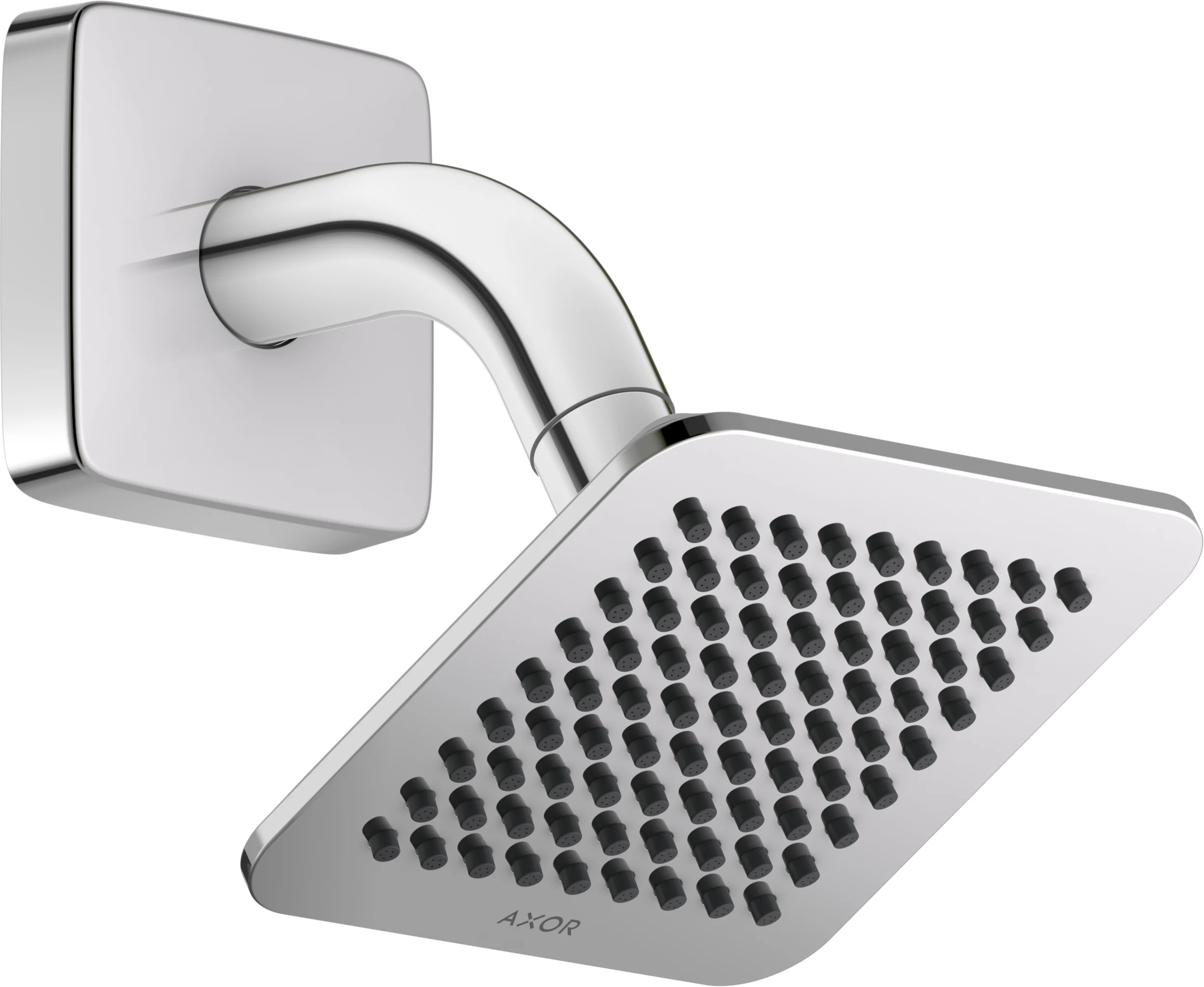 Hansgrohe AXOR Citterio C Kopfbrause 120x120 mm PowderRain Chrom, Brausearm 90 mm, Wandmontage, DN15