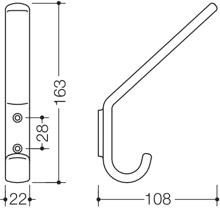 HEWI Handtuchhaken „Serie 477“